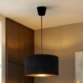 Brilagi - Riippuvalaisin vaijerilla VELVET 1xE27/60W/230V halkaisija 40 cm musta/kultainen