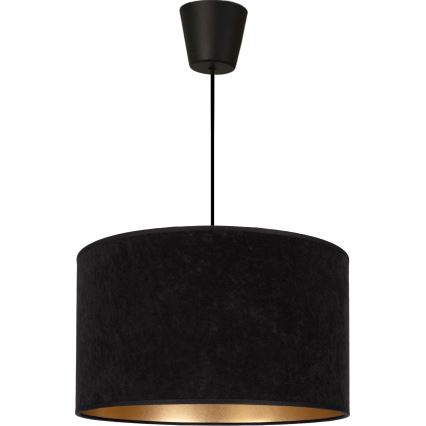 Brilagi - Riippuvalaisin vaijerilla VELVET 1xE27/60W/230V halkaisija 40 cm musta/kultainen