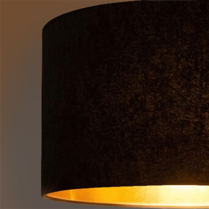 Brilagi - Riippuvalaisin vaijerilla VELVET 1xE27/60W/230V halkaisija 40 cm musta/kultainen