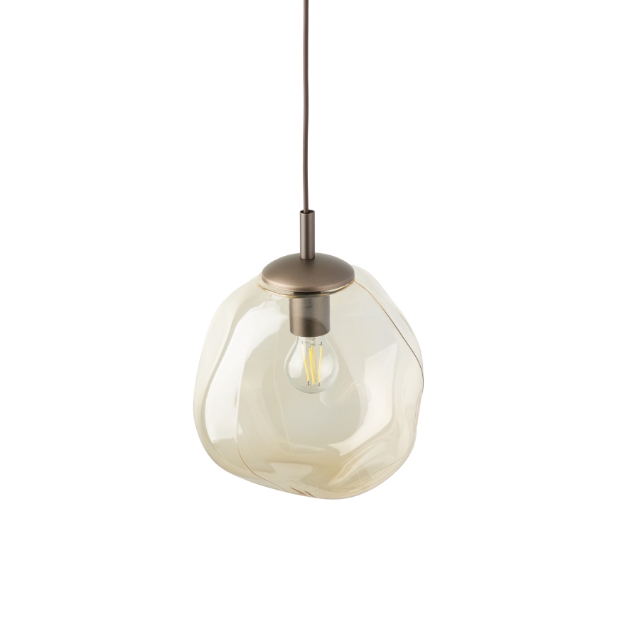 Brilagi - Riippuvalaisin vaijerilla VULCANO 1xE27/15W/230V ruskea/savunvärinen beige
