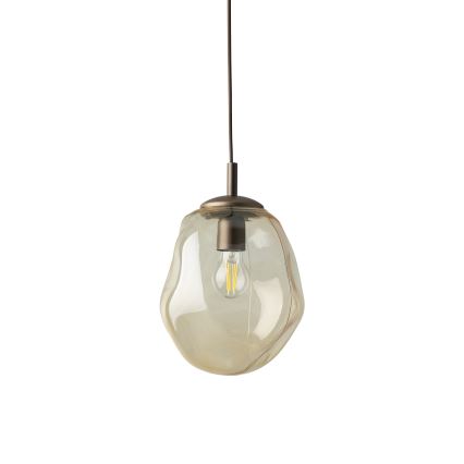 Brilagi - Riippuvalaisin vaijerilla VULCANO 1xE27/15W/230V ruskea/savunvärinen beige