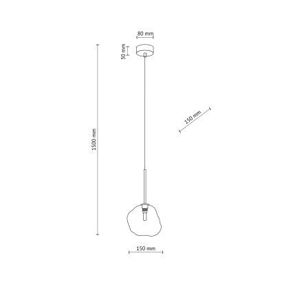 Brilagi - riippuvalaisin vaijerilla VULCANO 1xG9/8W/230V kultainen/savunbeige