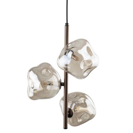 Brilagi - Riippuvalaisin vaijerilla VULCANO 3xG9/8W/230V pronssi/savunbeige
