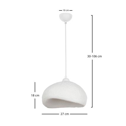 Brilagi - riippuvalaisin vaijerilla WABI SABI 1xE27/40W/230V halkaisija 32 cm valkoinen