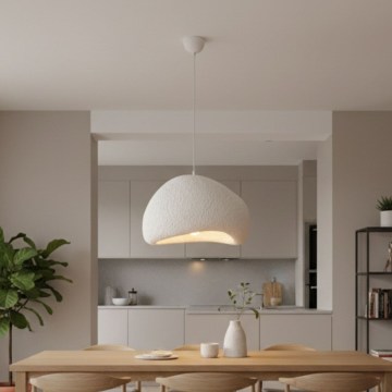 Brilagi - Riippuvalaisin vaijerilla WABI SABI 1xE27/40W/230V halkaisija 50 cm valkoinen