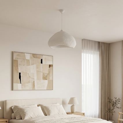 Brilagi - Riippuvalaisin vaijerilla WABI SABI 1xE27/40W/230V halkaisija 50 cm valkoinen