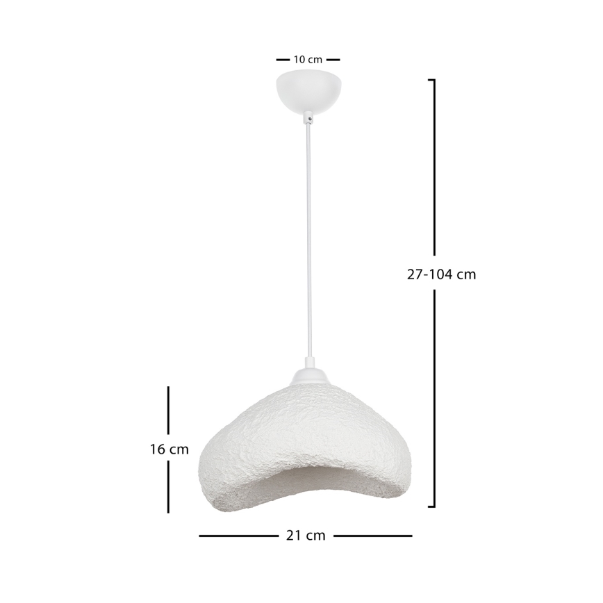 Brilagi - Riippuvalaisin vaijerilla WABI SABI 1xE27/40W/230V Ø 30 cm valkoinen