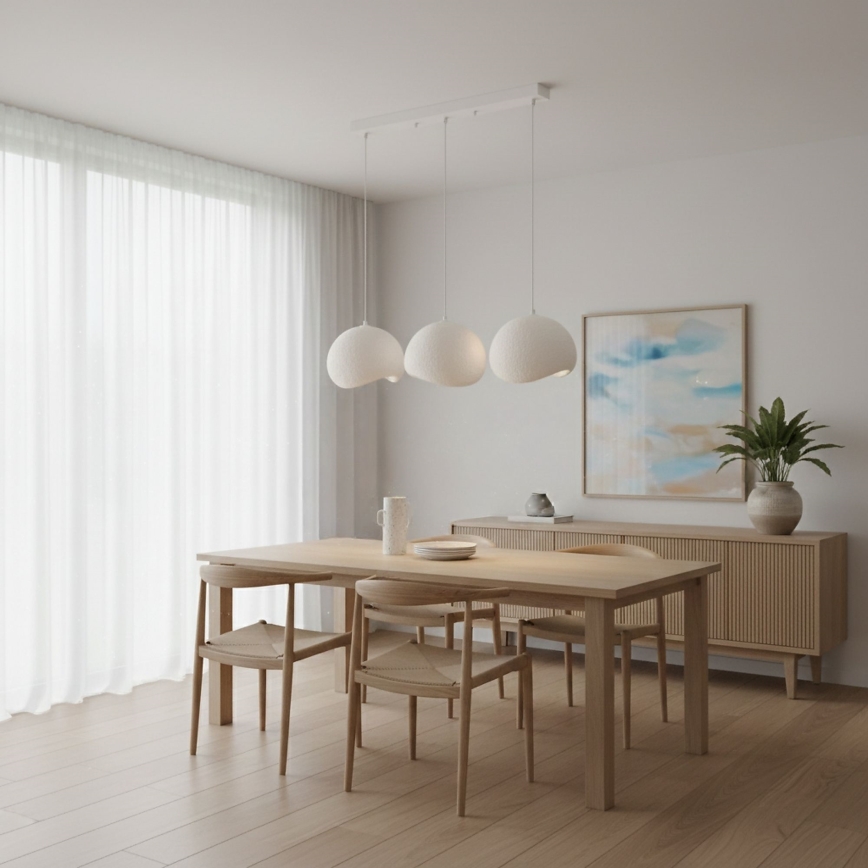 Brilagi - Riippuvalaisin vaijerilla WABI SABI 3xE27/40W/230V valkoinen