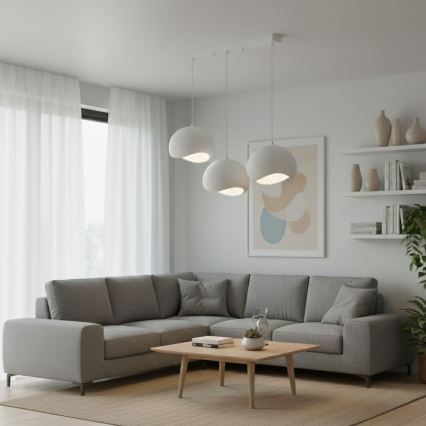 Brilagi - Riippuvalaisin vaijerilla WABI SABI 3xE27/40W/230V valkoinen