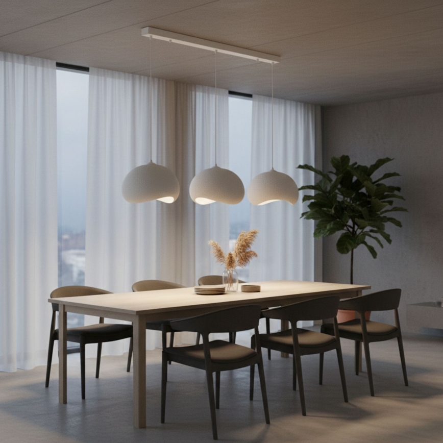 Brilagi - Riippuvalaisin vaijerilla WABI SABI 3xE27/40W/230V valkoinen