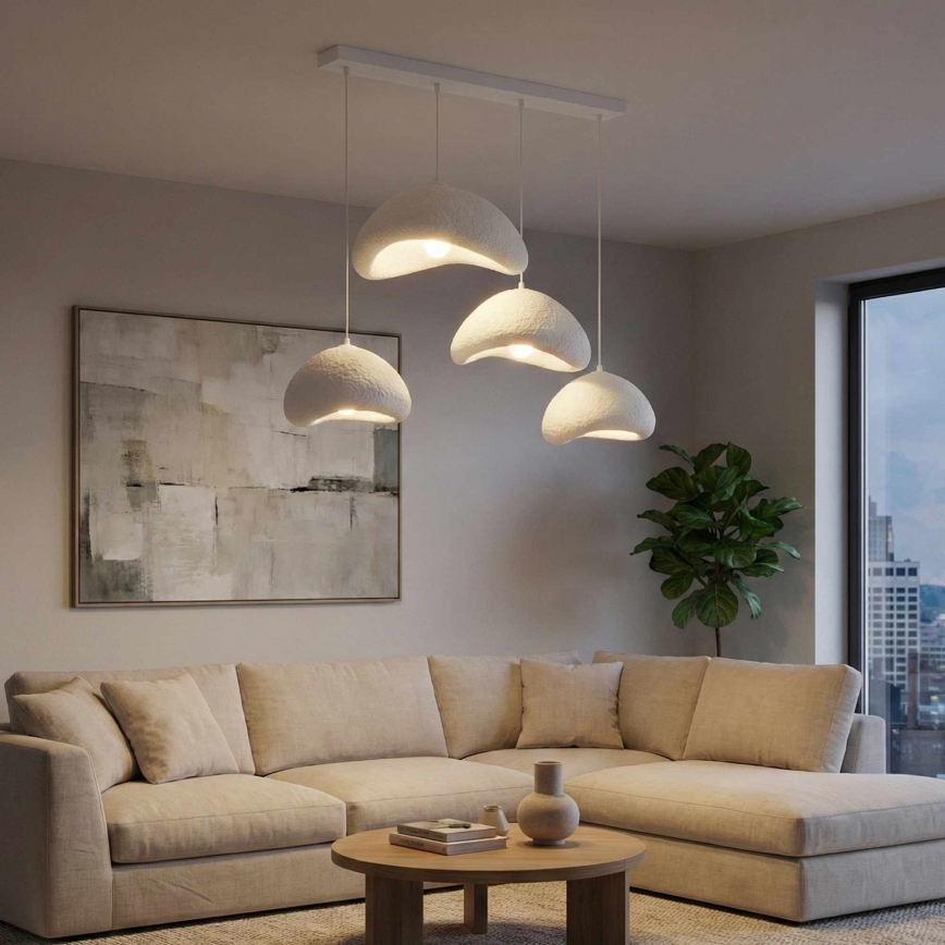 Brilagi - Riippuvalaisin vaijerilla WABI SABI 4xE27/40W/230V valkoinen