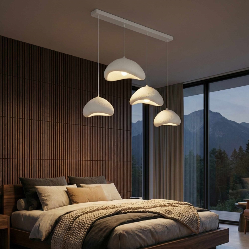 Brilagi - Riippuvalaisin vaijerilla WABI SABI 4xE27/40W/230V valkoinen