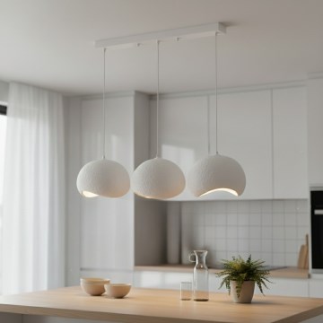 Brilagi - Riippuvalaisin vaijerilla YONTU 3xE27/40W/230V valkoinen