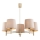 Brilagi - Riippuvalaisin varrella MONTE 5xE27/15W/230V beige/kultainen