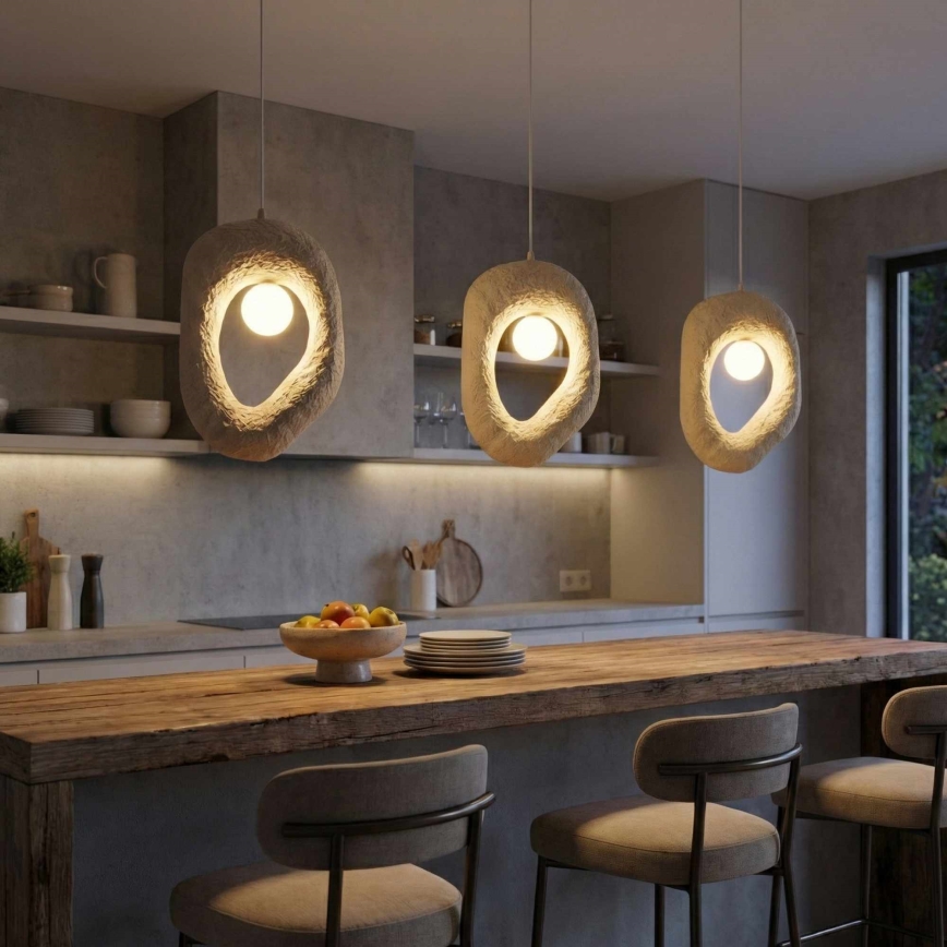 Brilagi - Riippuvalaisin WABI SABI johdolla 1xE27/40W/230V kermanvärinen