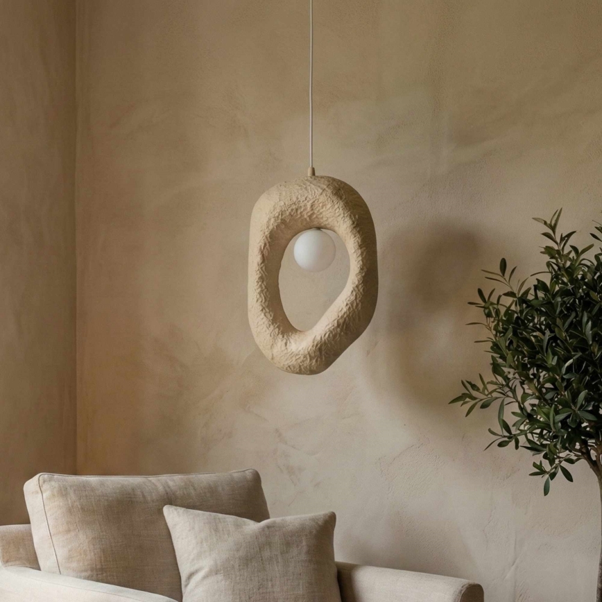 Brilagi - Riippuvalaisin WABI SABI johdolla 1xE27/40W/230V kermanvärinen