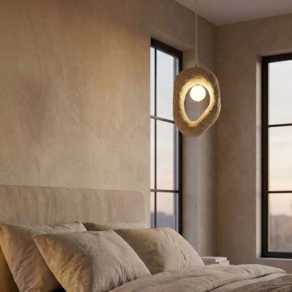 Brilagi - Riippuvalaisin WABI SABI johdolla 1xE27/40W/230V kermanvärinen