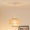 BRILAGI - Ripustettava kattovalaisin DALLAS 1xE27/15W/230V Ø 30 cm ruskea/kerma/valkoinen