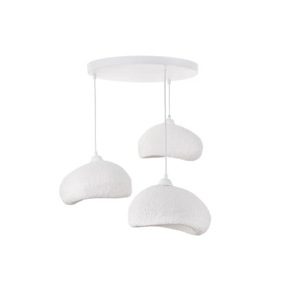 Brilagi - Ripustettava kattovalaisin köydellä WABI SABI 3xE27/40W/230V Ø 60 cm valkoinen
