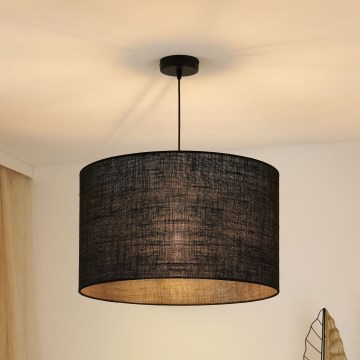 Brilagi - Ripustettava kattovalaisin TUBES ROLLER 1xE27/15W/230V halkaisija 50 cm musta