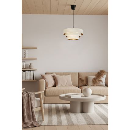 Brilagi - Ripustettava valaisin johdolla LUNETA 1xE27/60W/230V halkaisija 40 cm kermanvärinen/kultainen