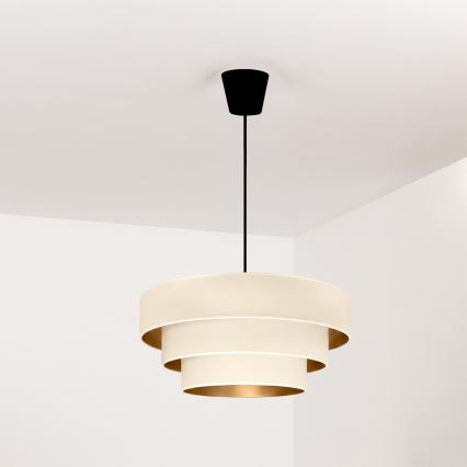 Brilagi - Ripustettava valaisin johdolla LUNETA 1xE27/60W/230V halkaisija 40 cm kermanvärinen/kultainen
