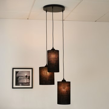 Brilagi - Ripustettava valaisin TUBES 3xE27/15W/230V musta