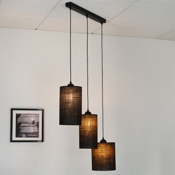 Brilagi - Ripustettava valaisin TUBES 3xE27/15W/230V musta