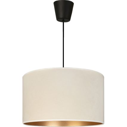 Brilagi - Ripustettava valaisin vaijerilla VELVET 1xE27/60W/230V Ø 40 cm kerma/kulta