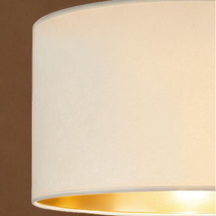 Brilagi - Ripustettava valaisin vaijerilla VELVET 1xE27/60W/230V Ø 40 cm kerma/kulta