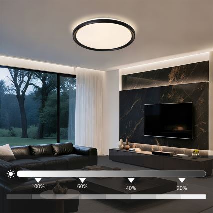 Brilagi - Himmennettävä LED-kattovalaisin RIVO LED/72W/230V 3000-6000K musta halkaisija 50 cm + kaukosäädin