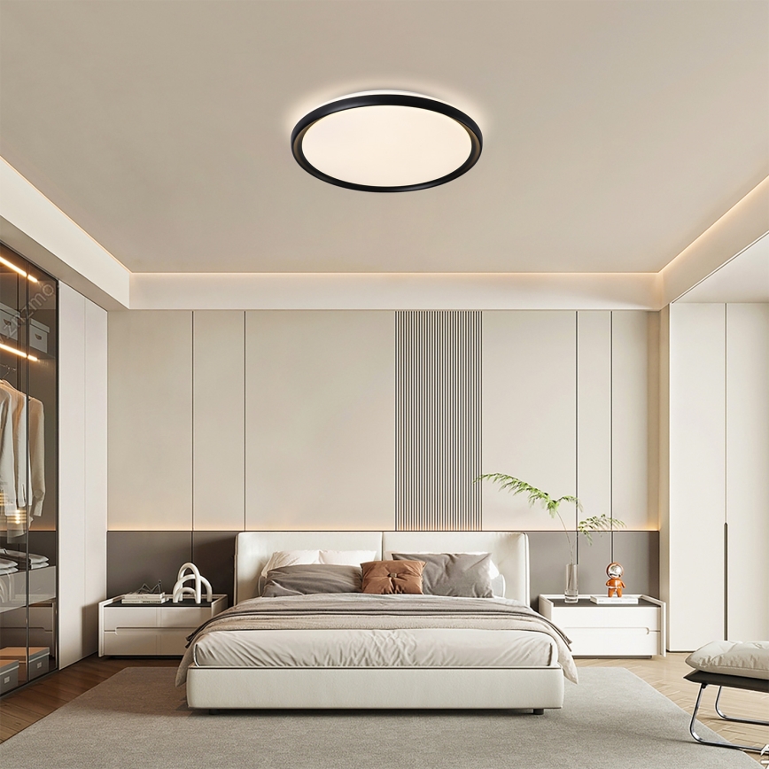 Brilagi - Himmennettävä LED-kattovalaisin RIVO LED/72W/230V 3000-6000K musta halkaisija 50 cm + kaukosäädin