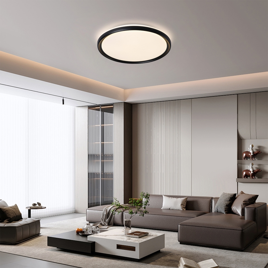 Brilagi - Himmennettävä LED-kattovalaisin RIVO LED/72W/230V 3000-6000K musta halkaisija 50 cm + kaukosäädin