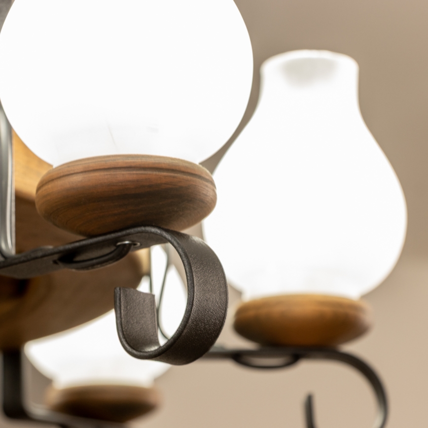 Brilagi - ROATA kattokruunu ketjulla 8xE14/40W/230V Ø 70 cm pyökki