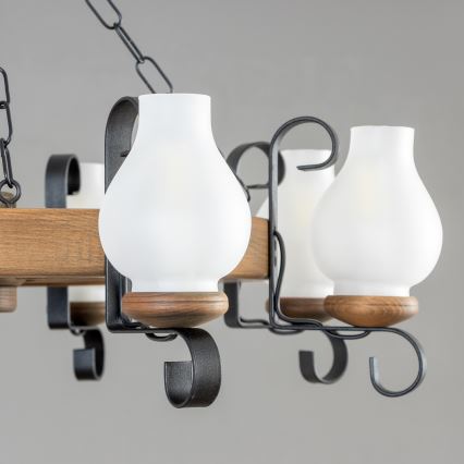 Brilagi - ROATA kattokruunu ketjulla 8xE14/40W/230V Ø 70 cm pyökki