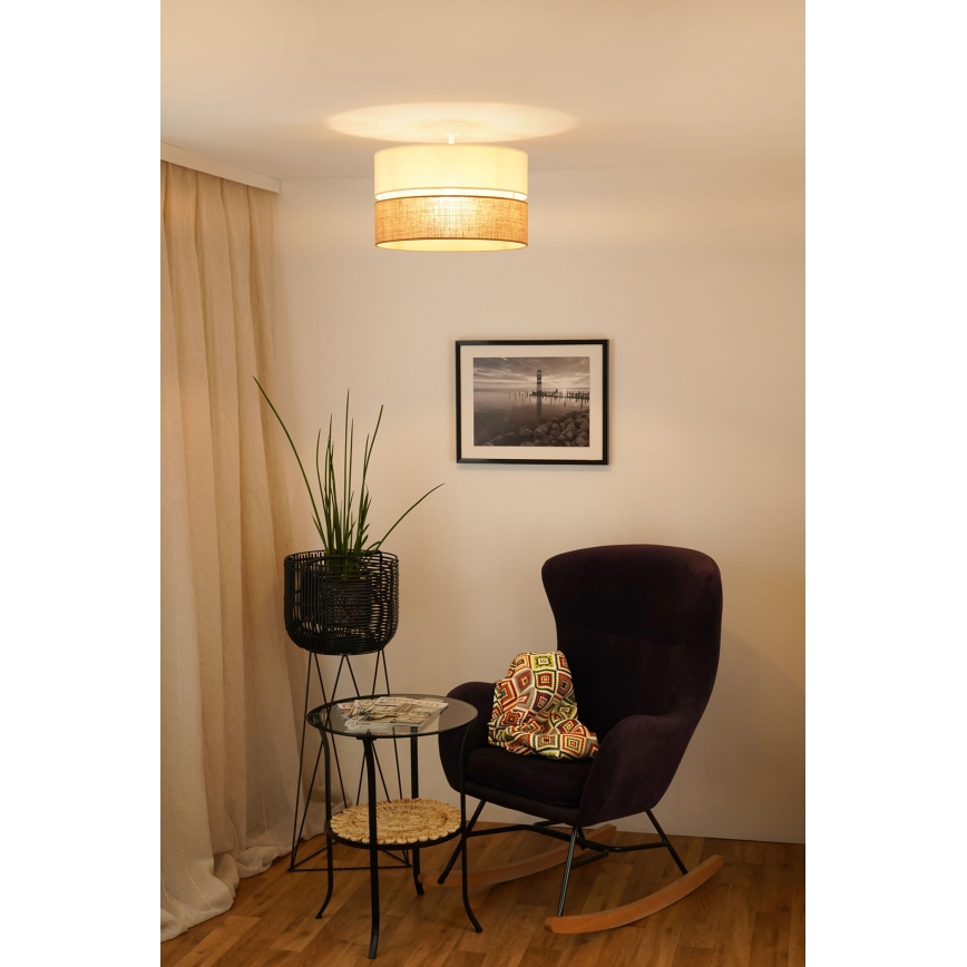 Brilagi - Kiinnitettävä kattovalaisin ROYAL YUTE 1xE27/15W/230V halkaisija 40 cm beige/kerma