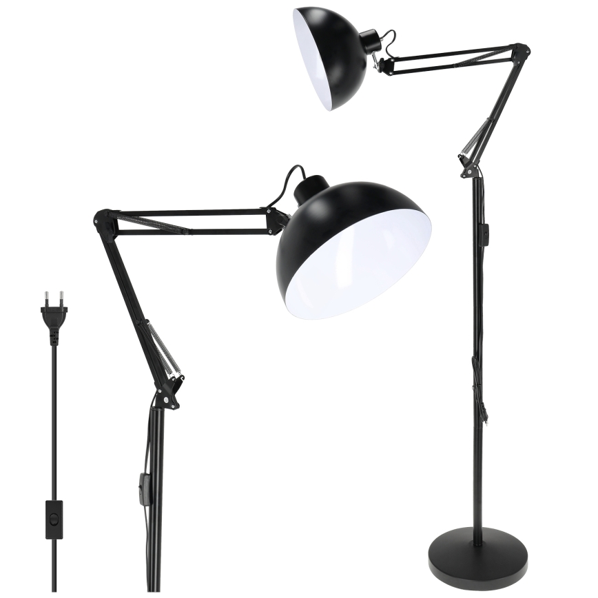BRILAGI - Säädettävä lattiavalaisin TASKER 1xE27/60W/230V 157 cm musta
