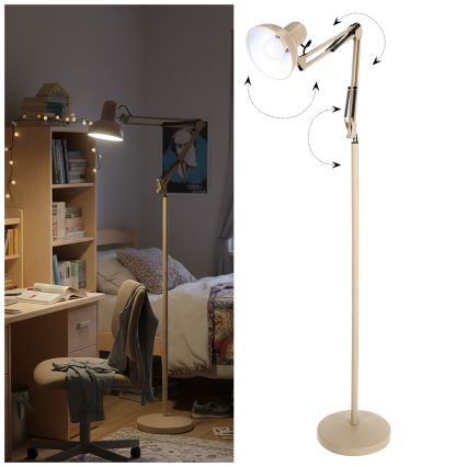 BRILAGI - Säädettävä lattiavalaisin TASKER 1xE27/60W/230V 184 cm beige