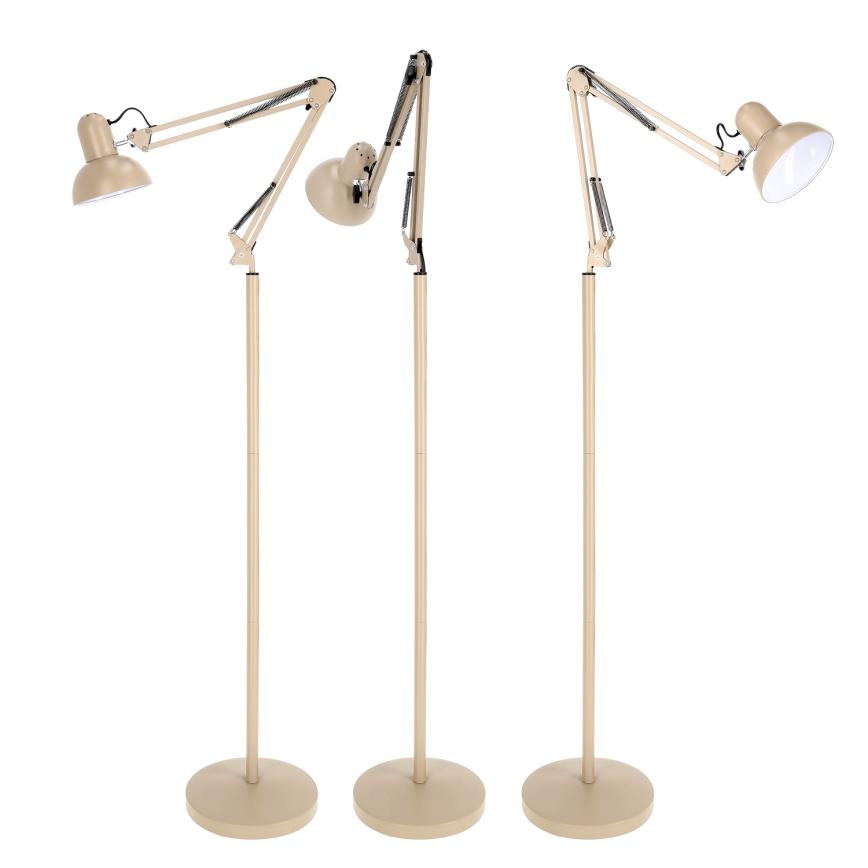 BRILAGI - Säädettävä lattiavalaisin TASKER 1xE27/60W/230V 184 cm beige