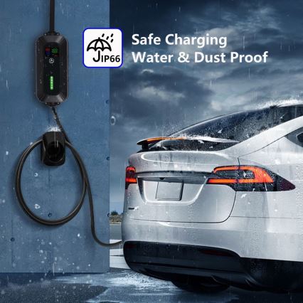 Brilagi - EV matkalatauspiste sähköautoille FAST AC Tyyppi 2 16A/380V 11kW + pistoke 230V, 3,7kW 5m + kotelo