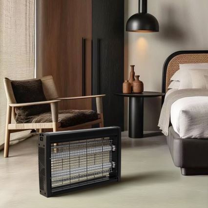 Brilagi - Sähköinen hyönteisansa 2×UV/10W/230V 60 m² musta