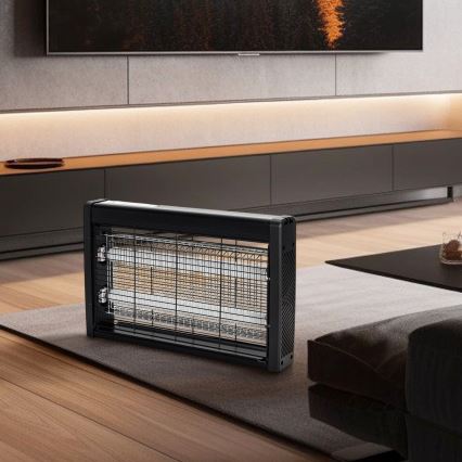Brilagi - Sähköinen hyönteisansa 2×UV/10W/230V 60 m² musta