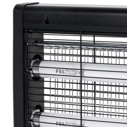 Brilagi - Sähköinen hyönteisansa 2×UV/10W/230V 60 m² musta