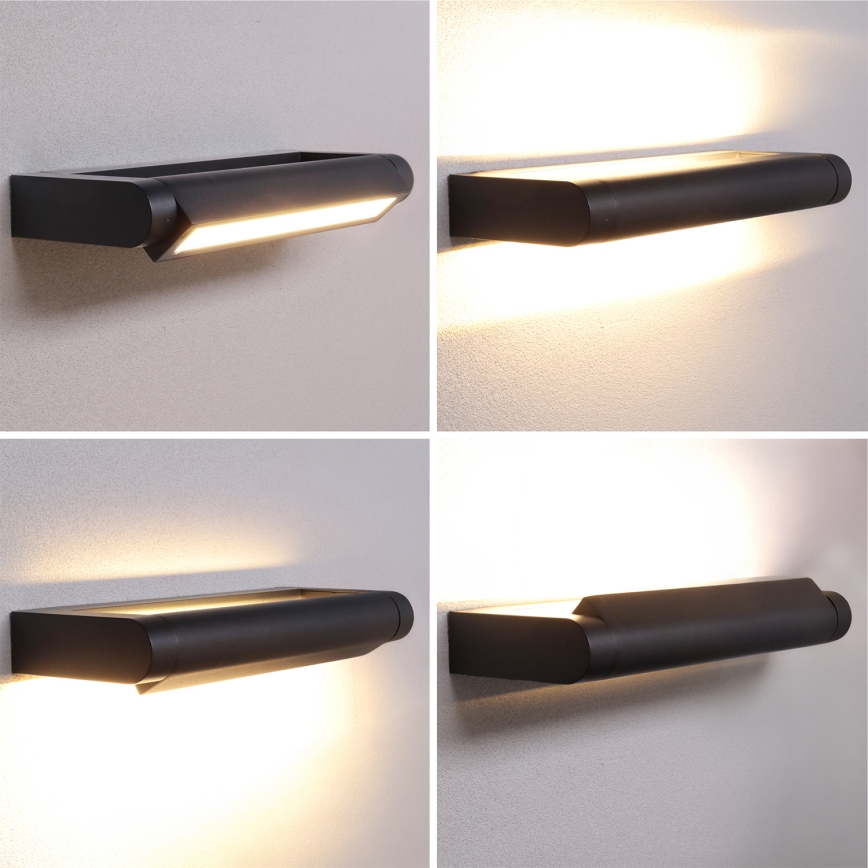 Brilagi - SALERNO LED ulkoseinävalaisin LED/12W/230V 35,5 cm musta IP65