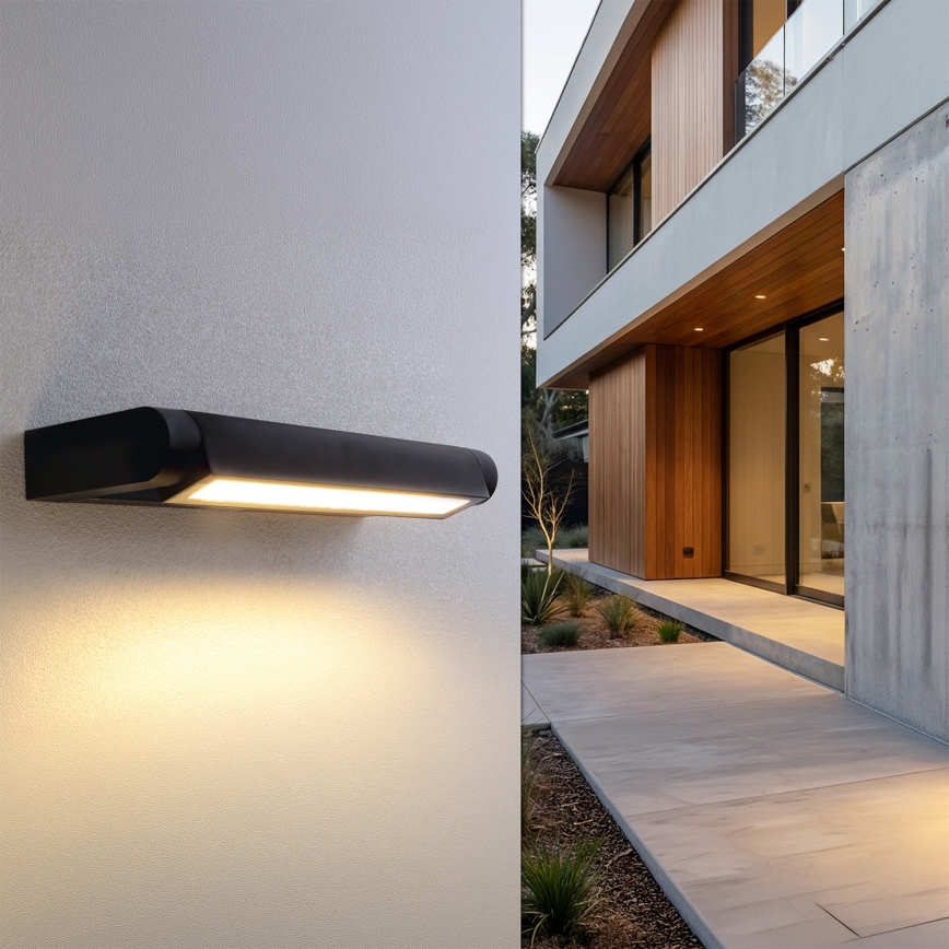 Brilagi - SALERNO LED ulkoseinävalaisin LED/12W/230V 35,5 cm musta IP65