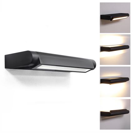 Brilagi - SALERNO LED ulkoseinävalaisin LED/12W/230V 35,5 cm musta IP65