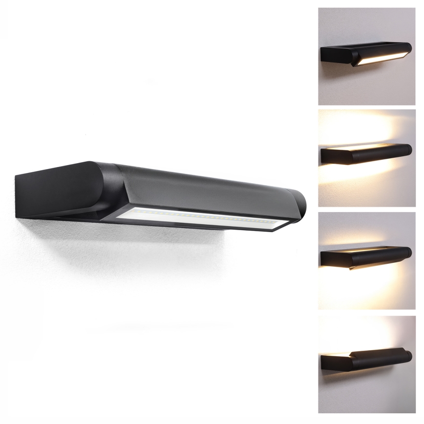 Brilagi - SALERNO LED ulkoseinävalaisin LED/12W/230V 35,5 cm musta IP65