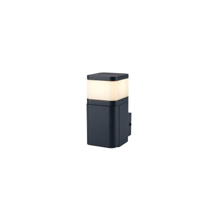 Brilagi - ulkoseinävalaisin SCHUKO-pistorasialla PILLAR 1xG9/11W/230V IP44, antrasiitti