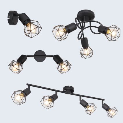 Brilagi - Seinään asennettava kohdevalaisin CAGE 1xE14/40W/230V