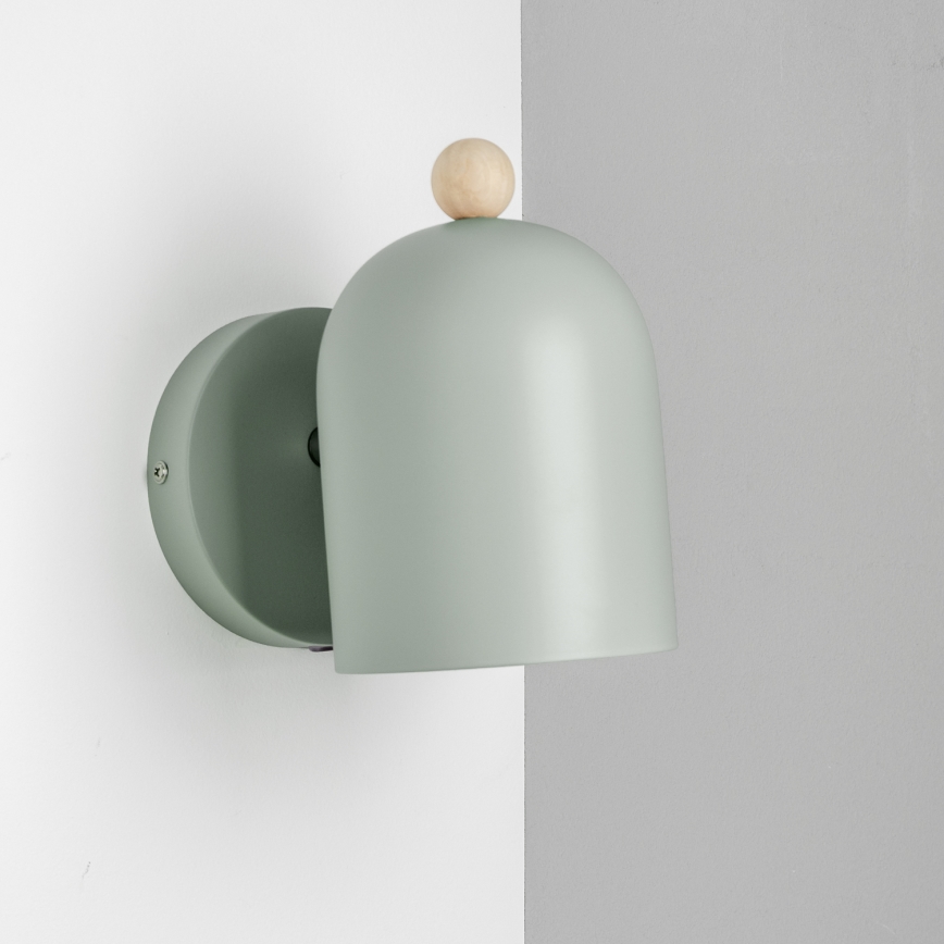 Brilagi - Seinään asennettava kohdevalaisin GALLION 1xE27/15W/230V vihreä